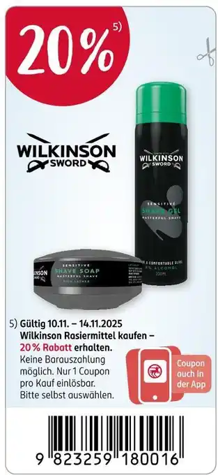 Rossmann Wilkinson sword sensitive shave soap Angebot