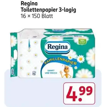 Rossmann Regina toilettenpapier 3-lagig Angebot