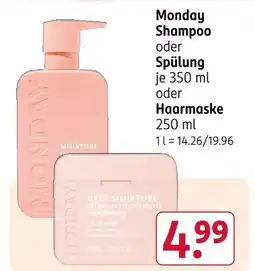Rossmann Monday shampoo Angebot