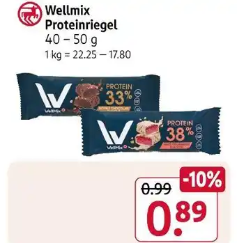 Rossmann Wellmix proteinriegel double chocolate Angebot