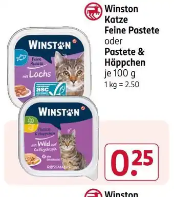 Rossmann Winston feine pastete mit lachs Angebot