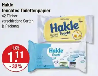 V Markt Hakle feuchtes Toilettenpapier Angebot