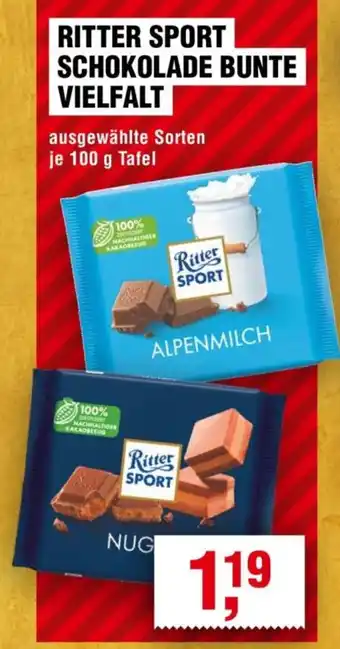 Handelshof RITTER SPORT SCHOKOLADE BUNTE VIELFALT Angebot