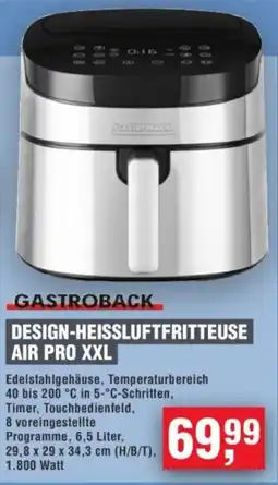Handelshof GASTROBACK DESIGN-HEISSLUFTFRITTEUSE AIR PRO XXL Angebot