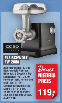 Handelshof CASO DESIGN FLEISCHWOLF FW 2000 Angebot