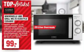 Handelshof CASO DESIGN MIKROWELLE UND GRILL MG 25 ECOSTYLE CERAMIC Angebot