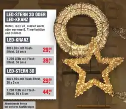 Handelshof LED-STERN 3D ODER LED-KRANZ Angebot