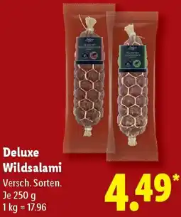 Lidl Deluxe Wildsalami Angebot
