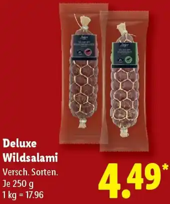 Lidl Deluxe Wildsalami Angebot