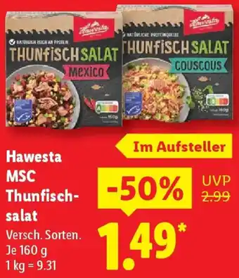 Lidl Hawesta MSC Thunfischsalat Angebot