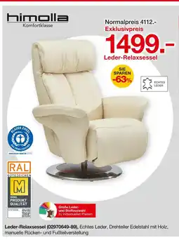Möbelzentrum Pforzheim Himolla leder-relaxsessel Angebot