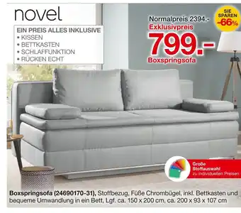 Möbelzentrum Pforzheim Novel boxspringsofa Angebot