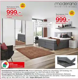 Möbelzentrum Pforzheim Moderano schwebetürenschrank 3-türig Angebot