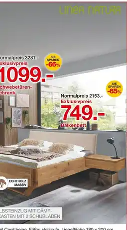 Möbelzentrum Pforzheim Linea natura oder voleo balkenbett Angebot