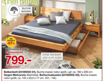 Möbelzentrum Pforzheim Linea natura balkenbett Angebot