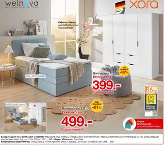 Möbelzentrum Pforzheim Welnova, xora boxspringbett inkl. bettkasten Angebot