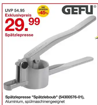 Möbelzentrum Pforzheim Gefu spätzlepresse spätzleboub (54300576-01) Angebot