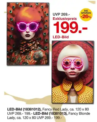 Möbelzentrum Pforzheim Led-bild fancy red lady Angebot
