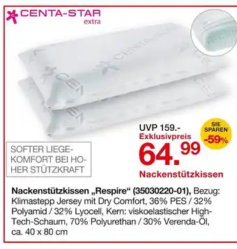 Möbelzentrum Pforzheim Centa-star nackenstützkissen 'respire' Angebot