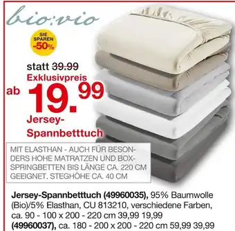 Möbelzentrum Pforzheim Bio:vio jersey-spannbetttuch Angebot