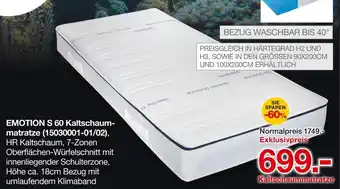Möbelzentrum Pforzheim Novel emotion s 60 kaltschaummatratze Angebot
