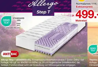 Möbelzentrum Pforzheim Allergo step t tonnentaschenfederkernmatratze Angebot