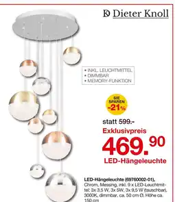 Möbelzentrum Pforzheim Dieter knoll led-hängeleuchte Angebot
