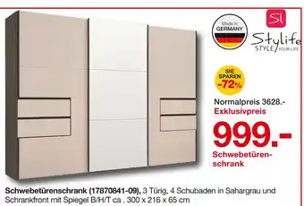 Möbelzentrum Pforzheim Stylife schwebetürenschrank Angebot
