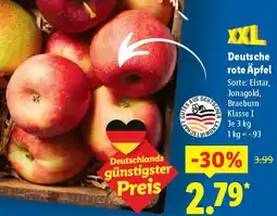 Lidl Deutsche rote Äpfel Angebot