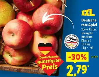 Lidl Deutsche rote Äpfel Angebot