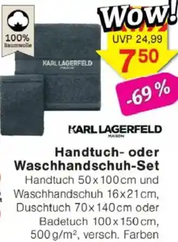 Jawoll KARL LAGERFELD Handtuch oder Waschhandschuh-Set Angebot