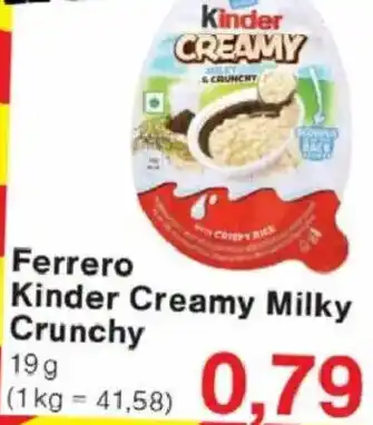 Jawoll Ferrero Kinder Creamy Milky Crunchy Angebot