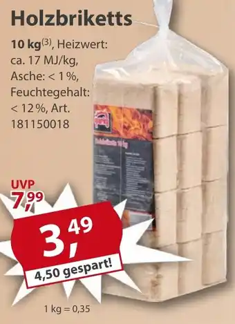 Sonderpreis Baumarkt Holzbriketts Angebot