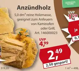 Sonderpreis Baumarkt Anzündholz Angebot
