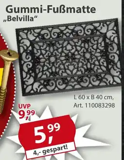 Sonderpreis Baumarkt Gummi-Fußmatte ,,Belvilla" Angebot