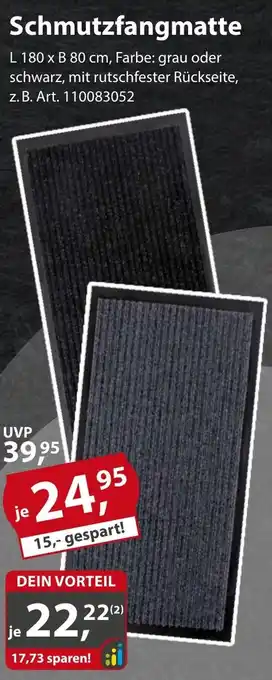 Sonderpreis Baumarkt Schmutzfangmatte Angebot