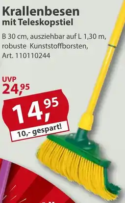 Sonderpreis Baumarkt Krallenbesen mit Teleskopstiel Angebot