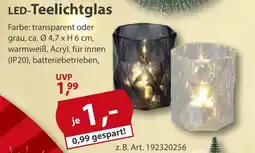 Sonderpreis Baumarkt LED-Teelichtglas Angebot