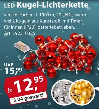 Sonderpreis Baumarkt LED-Kugel-Lichterkette Angebot