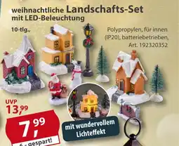 Sonderpreis Baumarkt weihnachtliche Landschafts-Set mit LED-Beleuchtung 10-tlg., Angebot
