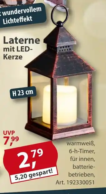 Sonderpreis Baumarkt Laterne mit LED- Kerze Angebot