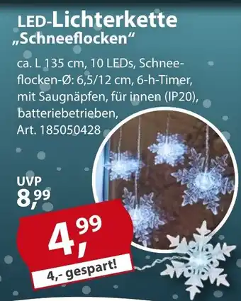 Sonderpreis Baumarkt LED-Lichterkette ,,Schneeflocken" Angebot