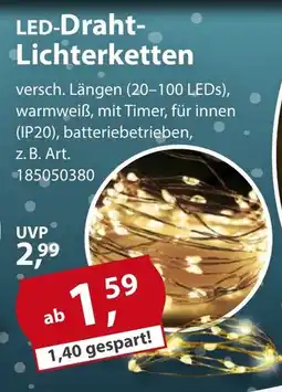 Sonderpreis Baumarkt LED-Draht- Lichterketten Angebot