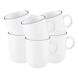 Netto Marken-Discount Seltmann Weiden Henkelbecher Compact Blaurand 250 ml 6er Set Angebot