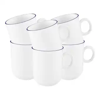 Netto Marken-Discount Seltmann Weiden Henkelbecher Compact Blaurand 250 ml 6er Set Angebot