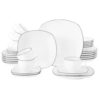 Netto Marken-Discount Seltmann Weiden Kombiservice Lido Black Line 30er Set Angebot