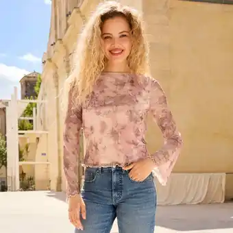 NKD Damen-Langarmshirt mit Trompetenärmeln Angebot