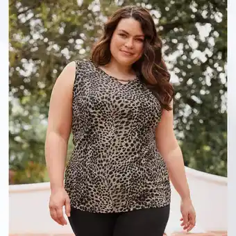 NKD Damen-Top mit Leo-Muster, große Größen Angebot