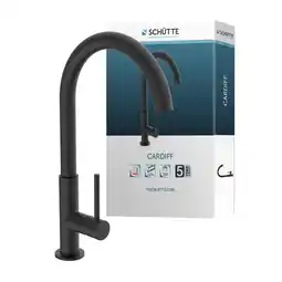 toom Baumarkt Schütte Spültischarmatur 'CARDIFF' Edelstahl schwarz 22,5 x 35,5 x 5 cm Angebot