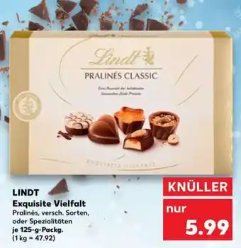 Kaufland LINDT Exquisite Vielfalt Angebot